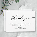 Minimalist Modern Calligraphy Wedding Thank You Card<br><div class="desc">Modern Elegant Beautiful yet Simple Minimalist Calligraphy Wedding Thank You Flat Note Card</div>