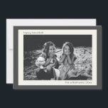 Minimalist Modern Charcoal Grey Hanukkah Photo Holiday Card<br><div class="desc">Minimalist Modern Charcoal Grey Hanukkah Photo Holiday Card</div>