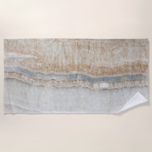 minimalist modern chic beige tan white grey marble beach towel