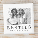 Minimalist Modern Chic Best Friends BFF Photo Magnet<br><div class="desc">Design is composed of fun and playful typography with sans serif and serif font. Add a custom photo.</div>