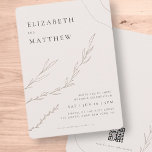 Minimalist Modern Chic Foliage Botanical Wedding Invitation<br><div class="desc">Composed of  sans serif and serif typography. All against a backdrop of modern botanical foliage These elements are modern,  simple,  and chic.

This is designed by White Paper Birch Co. exclusive for Zazzle.

Available here:
http://www.zazzle.com/store/whitepaperbirch</div>