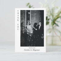 Minimalist Modern Chic Personalized Photo Wedding
