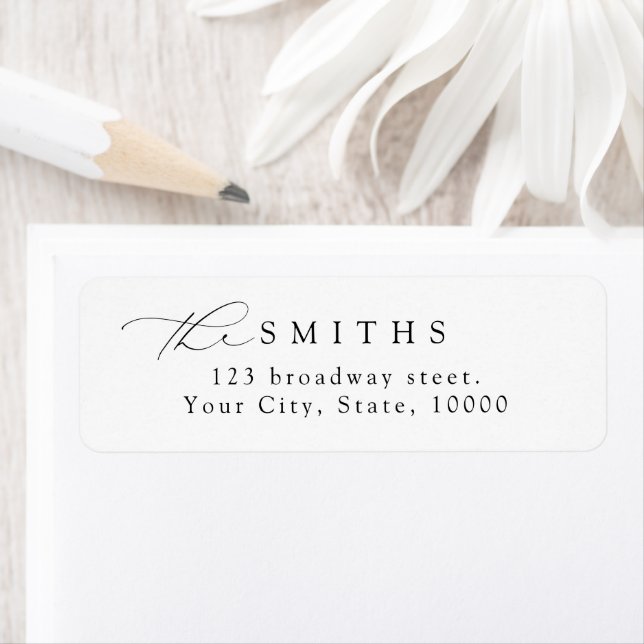 Minimalist Modern Chic Script Return Address (Insitu)