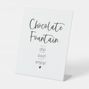 Minimalist Modern Chocolate Fountain Fondue Sign