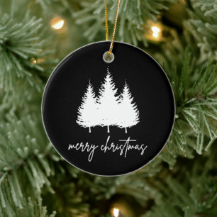 Minimalist Modern Christmas Ceramic Ornament