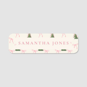 Minimalist Modern Christmas Name Tag