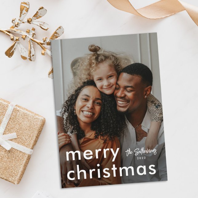 Minimalist Modern Christmas Photo   Holiday Card (Creator Uploaded)