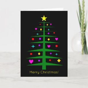 Minimalist Modern Christmas Tree Holiday Card