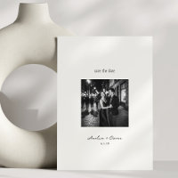 Minimalist Modern Classy Script Photo QR Wedding