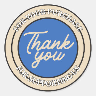 Minimalist Modern Colourful Clean Business ThankYo Classic Round Sticker