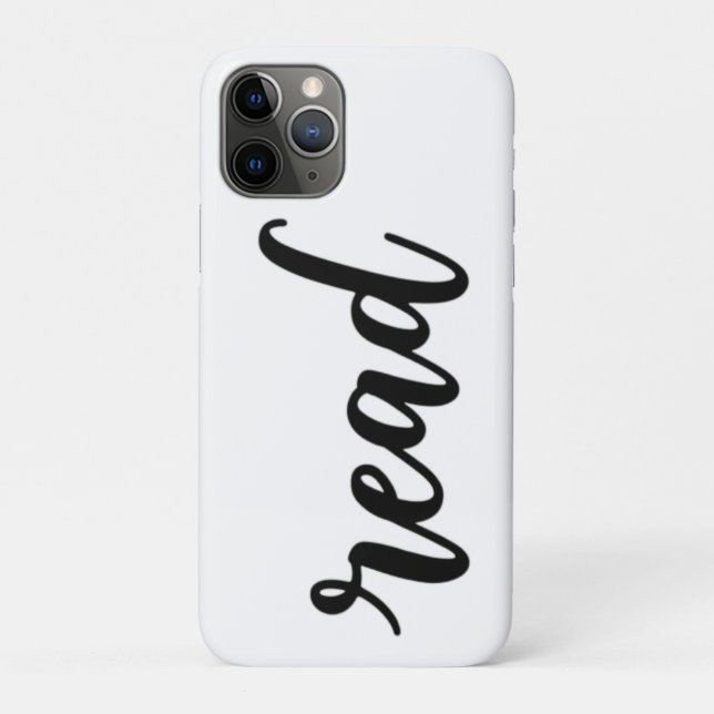 Minimalist Modern Cursive "read" Calligraphy Case-Mate iPhone Case (Back)