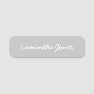 Minimalist Modern Cursive Script Name Tag