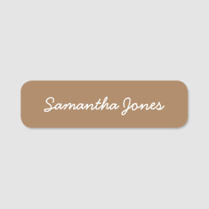 Minimalist Modern Cursive Script Name Tag