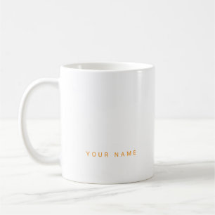 Minimalist Modern Custom Name, Text and Photo Coffee Mug