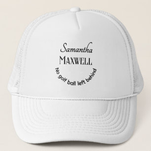 Minimalist Modern Custom Names Funny Golf Humour Trucker Hat