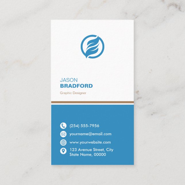 Minimalist Modern Custom Personalized Business Card (Back)