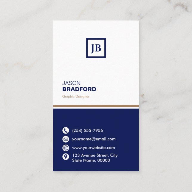 Minimalist Modern Custom Personalized Business Card (Back)