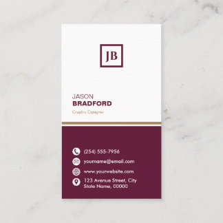 Minimalist Modern Custom Personalized Business Card