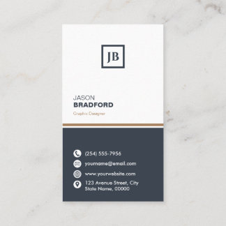 Minimalist Modern Custom Personalized Business Card