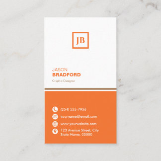 Minimalist Modern Custom Personalized Business Card