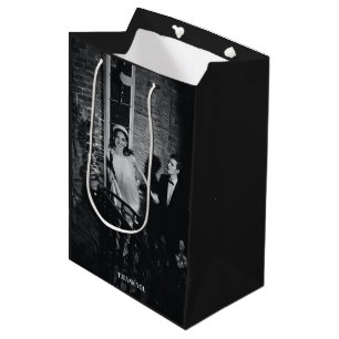 Minimalist Modern Custom Photo Wedding Thank You Medium Gift Bag
