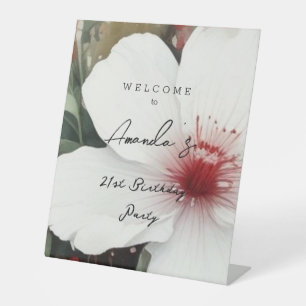 Minimalist Modern Cute Birthday Party Pedestal Sign