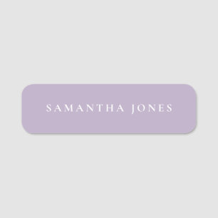 Minimalist Modern Cute Lavender Wedding Name Tag