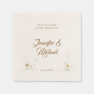Minimalist Modern Cute Wedding Welcome Napkin