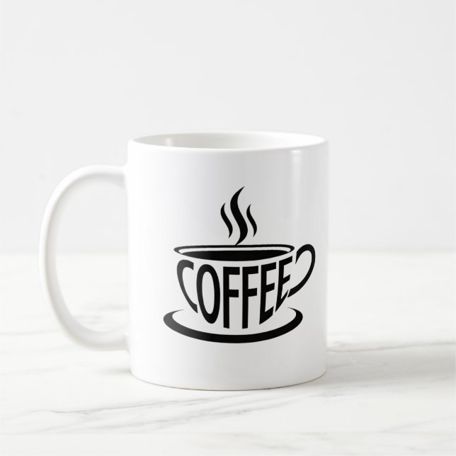 Minimalist Modern Design Cup | Coffee Lover Gift (Left)
