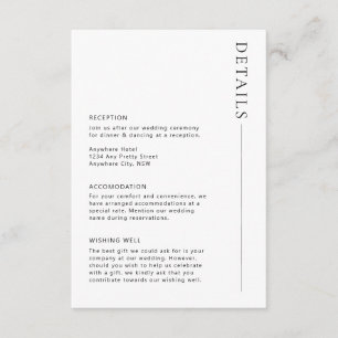 Minimalist Modern Details Enclosure Card