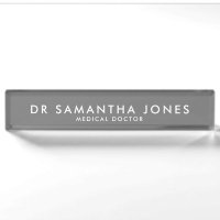 Minimalist Modern Doctor Desk Name Plate Nameplate