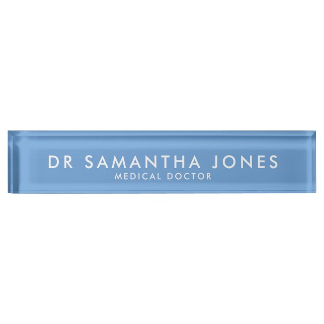 Minimalist Modern Doctor Desk Name Plate Nameplate (Front)