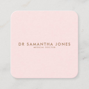 Minimalist Modern Doctor Professional Pink Enclosure Card