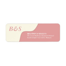Minimalist Modern Dusty Rose and Cream Abstract