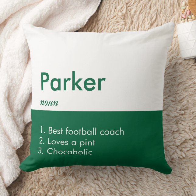  Minimalist Modern Editable Inscription Custom  Throw Pillow (Blanket)