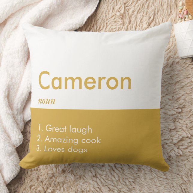  Minimalist Modern Editable Inscription Custom  Throw Pillow (Blanket)