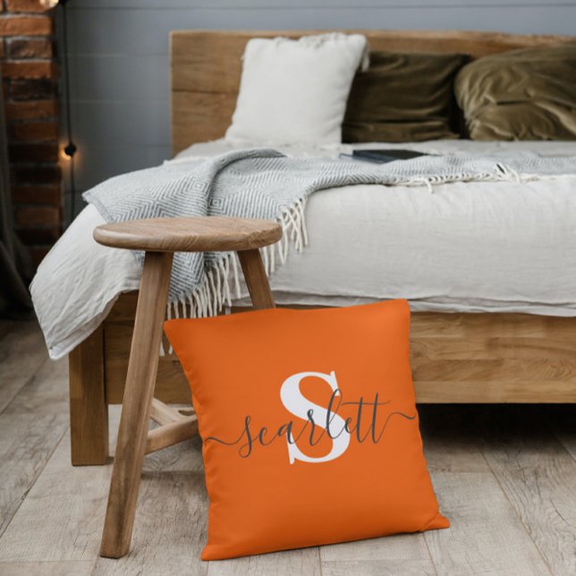  Minimalist Modern Editable Inscription Custom  Throw Pillow (Creator Uploaded)