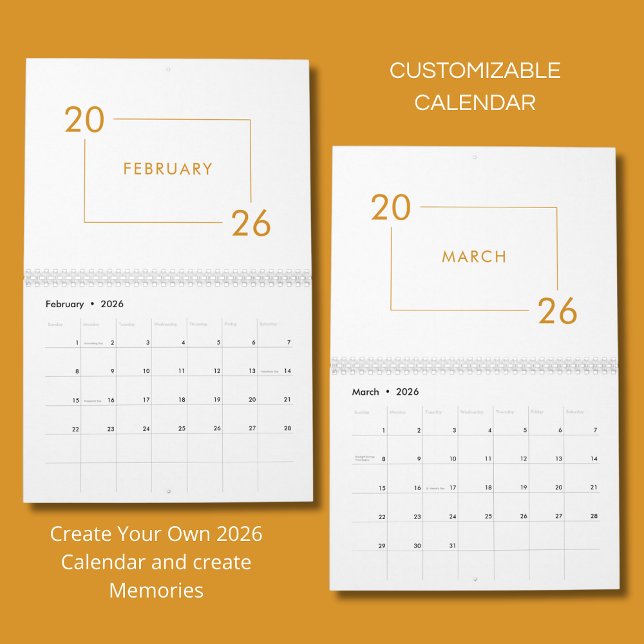 Minimalist Modern Elegant 2026 Calendar (Creator Uploaded)