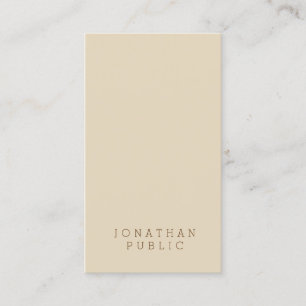 Minimalist Modern Elegant Beige Template Trendy Business Card