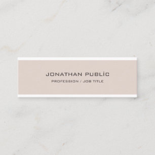 Minimalist Modern Elegant Colours Simple Plain Top Mini Business Card