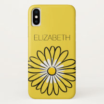 Minimalist Modern Elegant Daisy flower and text