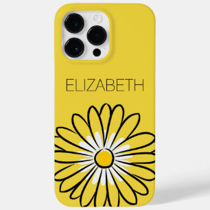 Minimalist Modern Elegant Daisy flower and text Case-Mate iPhone 14 Pro Max Case
