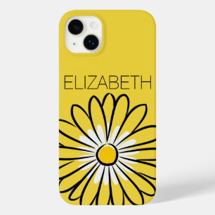Minimalist Modern Elegant Daisy flower and text Case-Mate iPhone 14 Plus Case