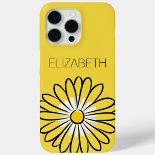 Minimalist Modern Elegant Daisy flower and text iPhone 15 Pro Max Case