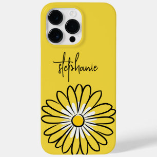 Minimalist Modern Elegant Daisy flower and text Case-Mate iPhone 14 Pro Max Case