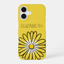 Minimalist Modern Elegant Daisy flower and text
