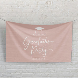 Minimalist Modern Elegant Graduation Party Banner