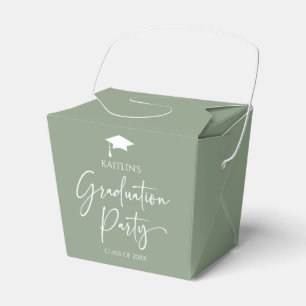 Minimalist Modern Elegant Graduation Party Favor Box