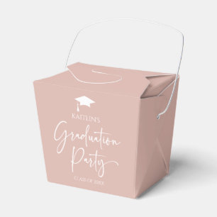 Minimalist Modern Elegant Graduation Party Favor Box