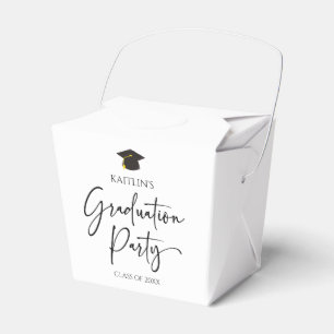 Minimalist Modern Elegant Graduation Party Favor Box